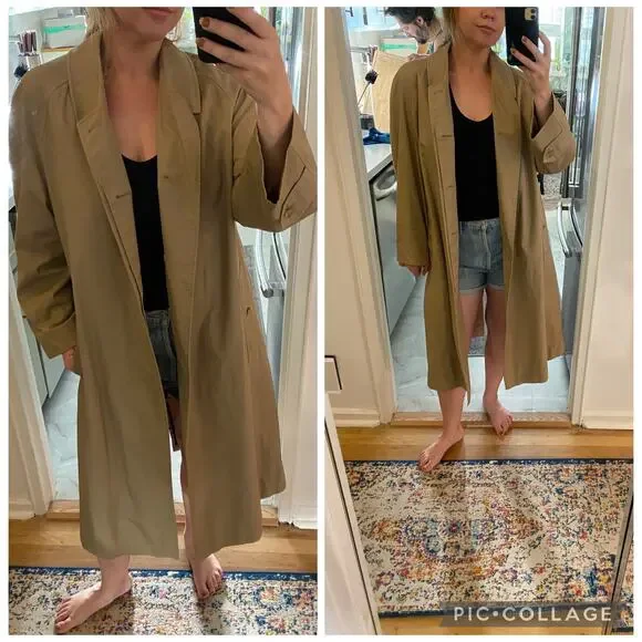 Burberry Beige Classic Trench Coat Vintage Jacket Full Novacheck Lining Cotton - Picture 1 of 12